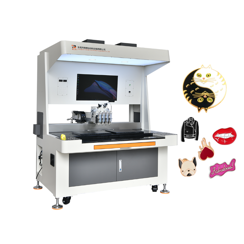 Blessed enamel pin filling machine